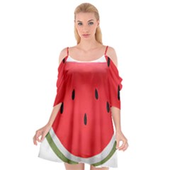 Watermelon Pillow Fluffy Cutout Spaghetti Strap Chiffon Dress by artworkshop