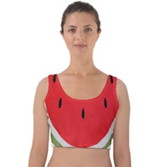 Watermelon Pillow Fluffy Velvet Crop Top by artworkshop