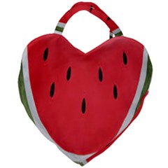 Watermelon Pillow Fluffy Giant Heart Shaped Tote by artworkshop