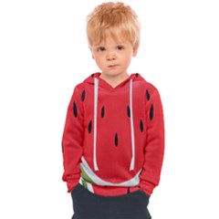 Watermelon Pillow Fluffy Kids  Overhead Hoodie by artworkshop