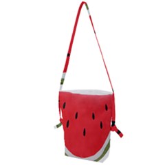 Watermelon Pillow Fluffy Folding Shoulder Bag by artworkshop