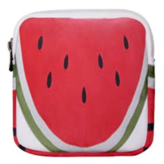 Watermelon Pillow Fluffy Mini Square Pouch by artworkshop