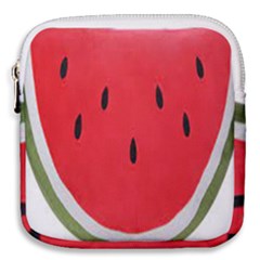 Watermelon Pillow Fluffy Mini Square Pouch by artworkshop