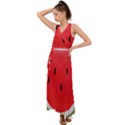 Watermelon Pillow Fluffy V-Neck Chiffon Maxi Dress View1