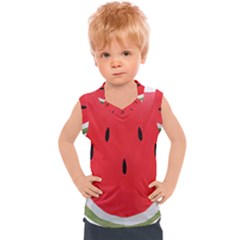 Watermelon Pillow Fluffy Kids  Sport Tank Top