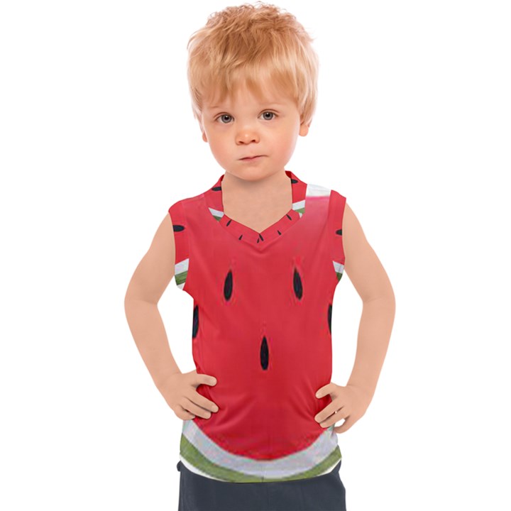 Watermelon Pillow Fluffy Kids  Sport Tank Top