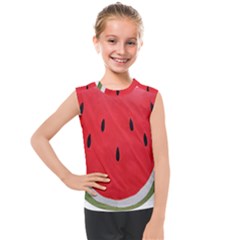 Watermelon Pillow Fluffy Kids  Mesh Tank Top by artworkshop