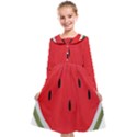 Watermelon Pillow Fluffy Kids  Midi Sailor Dress View1