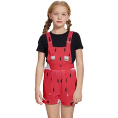 Watermelon Pillow Fluffy Kids  Short Overalls by artworkshop