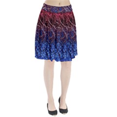 Autumn Fractal Forest Background Pleated Skirt by Amaryn4rt