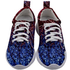 Autumn Fractal Forest Background Kids Athletic Shoes by Amaryn4rt