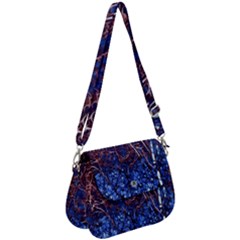 Autumn Fractal Forest Background Saddle Handbag by Amaryn4rt