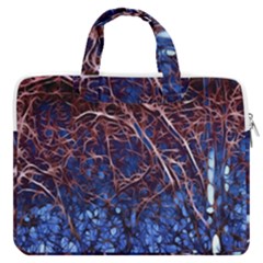 Autumn Fractal Forest Background Macbook Pro13  Double Pocket Laptop Bag