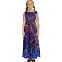 Autumn Fractal Forest Background Kids  Satin Sleeveless Maxi Dress View1