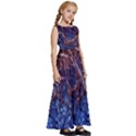 Autumn Fractal Forest Background Kids  Satin Sleeveless Maxi Dress View3