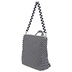 Black And White Checkerboard Background Board Checker Crossbody Backpack by Amaryn4rt