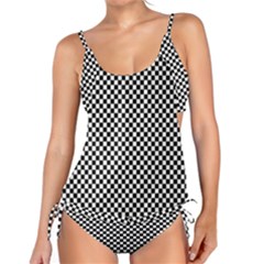 Black And White Checkerboard Background Board Checker Tankini Set by Amaryn4rt