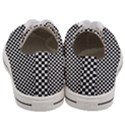 Black And White Checkerboard Background Board Checker Women s Low Top Canvas Sneakers View4