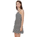 Black And White Checkerboard Background Board Checker Short Frill Dress View2