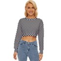 Black And White Checkerboard Background Board Checker Lightweight Long Sleeve Sweatshirt View1