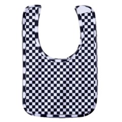 Black And White Checkerboard Background Board Checker Baby Bib by Amaryn4rt