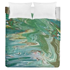 Emerald Patterns Duvet Cover Double Side (queen Size) by kaleidomarblingart