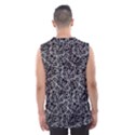 Dark Black And White Floral Pattern Men s Basketball Tank Top View2