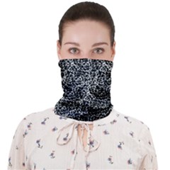 Dark Black And White Floral Pattern Face Covering Bandana (adult) by dflcprintsclothing