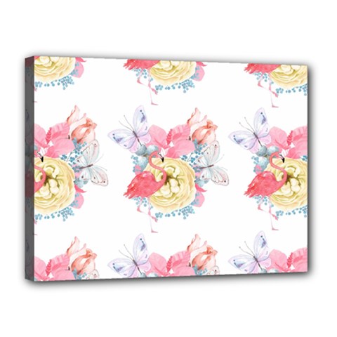 Flamingos Canvas 16  X 12  (stretched) by Sparkle