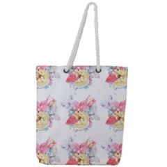 Flamingos Full Print Rope Handle Tote (large) by Sparkle