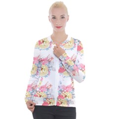 Flamingos Casual Zip Up Jacket by Sparkle