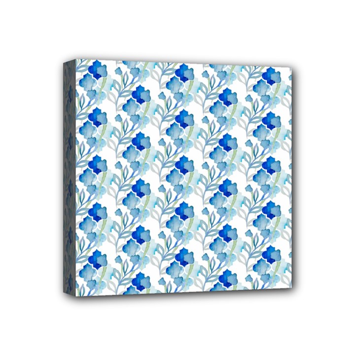 Flowers Pattern Mini Canvas 4  x 4  (Stretched)