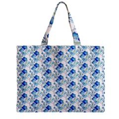 Flowers Pattern Zipper Mini Tote Bag by Sparkle