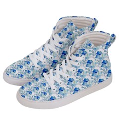 Flowers Pattern Women s Hi-top Skate Sneakers by Sparkle