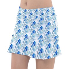 Flowers Pattern Classic Tennis Skirt by Sparkle