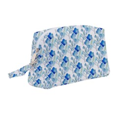 Flowers Pattern Wristlet Pouch Bag (medium) by Sparkle