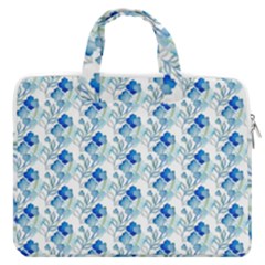 Flowers Pattern Macbook Pro 16  Double Pocket Laptop Bag  by Sparkle