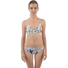 Birds Pattern Wrap Around Bikini Set by Sparkle