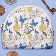 Birds Pattern Horseshoe Style Canvas Pouch by Sparkle