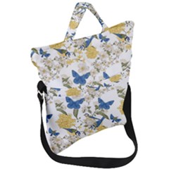 Birds Pattern Fold Over Handle Tote Bag by Sparkle