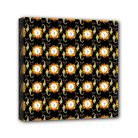 Flowers Pattern Mini Canvas 6  X 6  (stretched) by Sparkle