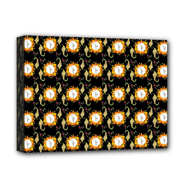 Flowers Pattern Deluxe Canvas 16  x 12  (Stretched) 