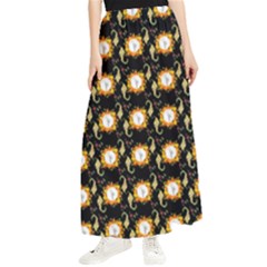 Flowers Pattern Maxi Chiffon Skirt by Sparkle