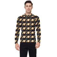 Flowers Pattern Men s Long Sleeve Rash Guard by Sparkle