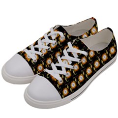 Flowers Pattern Women s Low Top Canvas Sneakers by Sparkle