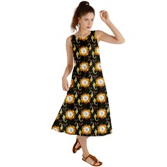 Flowers Pattern Summer Maxi Dress by Sparkle