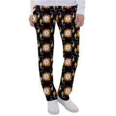 Flowers Pattern Women s Casual Pants