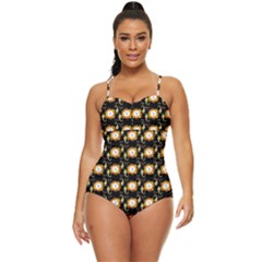 Flowers Pattern Retro Full Coverage Swimsuit