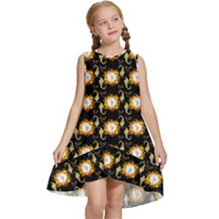 Flowers Pattern Kids  Frill Swing Dress by Sparkle