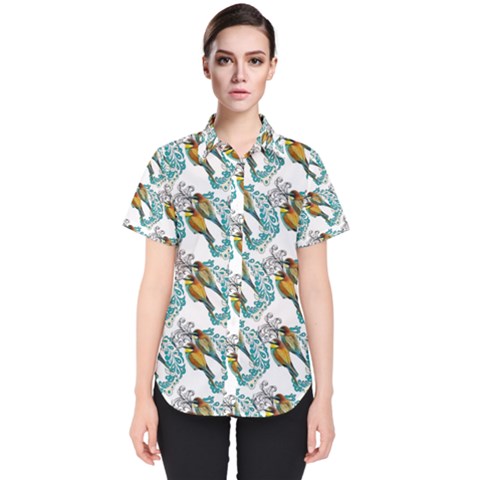 Birds Women s Short Sleeve Shirt by Sparkle